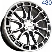 Диск литой COX9551 8х18 6х139.7 ЕТ15 DIA110.1 (430)Черный глянец с полировкой